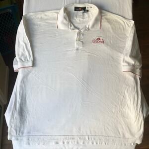 Poppy Ridge Men’s Short Sleeve Polo Shirt Size XL. white